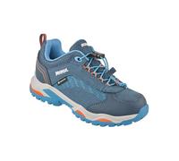 Outdoorschuh MEINDL "Meindl Wisper Junior GTX", Gr. 39, bunt (petrol, orange), Veloursleder, Mesh, unifarben, Basic, Schuhe, GORE-TEX - Winddicht, wasserdicht und atmungsaktiv (60795916-39) petrol, or