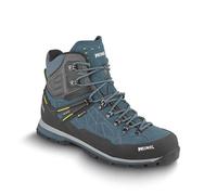 Meindl Trekkingstiefel Lite Summit GTX, wasserdicht, Wildleder, Gr. 45 / UK 10,5, türkis/petrol-gelb