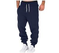 Meine Bestellung Anzeigen, Outdoor Hosen Für Herren Freizeithose Herren Lang Jogger Sporthose Mit Kordelzug Casual Regular Fit Sweathose Leicht Laufhose Breite Jogginghose Herren (Marine,XXL)