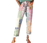 Meine Bestellung Anzeigen Sommerhose Damen Leicht, Leinenhose Damen Sommer Große Größen, Bequeme Freizeithose Lang Linen Pants High Waist Stoffhose Leinen Hosen Damen Sale Deal des Tages Heute