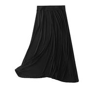 Meine Bestellung Kleid Boho Damen Lang Locker, Weich, Hohe Taille, Solide A-Linie, Großer Saum, Langer, Knöchellanger Rock Überrock Winter Deal des Tages