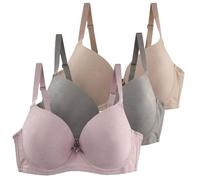 Meine Bestellungen 2025 Angebote Bekleidung 3er Pack BH Damen Mit Bügel Frauen Spitzen BH Set Leicht Bequemer T-Shirt-BH Vollschalen Push Up Große Brüste Minimizer Bralette Blitzangebote