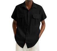 Meine Bestellungen Ansehen Sale Bekleidung Herren Hemd Regular Fit Leinenhe Männer Arbeitshemd Aus Baumwollleinen, Daunen, Baumwolle, Leinen, /Strandhemd, Kurzärmelig Hemd Weis Urlaub Must Haves