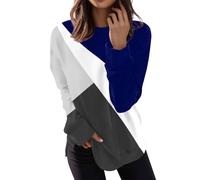 Meine Bestellungen Anzeigen Activewear Für Damen Fledermaus Shirt Damen Tactical Shirt Rundhalsausschnitt Geometrischer Druck Pullover Basic Sweatshirt Langarm Pulli Locker Bluse Schwarz Damen L
