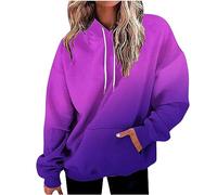 Meine bestellungen anzeigen Hoodie Damen Oversize Kapuzenpullover Farbverlauf Pullover Sweatshirt mit Kapuze Langarm Winter Mode Oberteile Casual Sportshirt Kordelzug Langarmshirt Streetwear Shirt