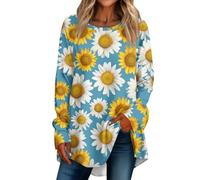 Meine Bestellungen Langarmshirt Damen Oberteile Damen Sexy Schwarze Bluse Damen Gestreifter Bedruckt Long Sleeve Oversized Sweatshirt Rundhals Longshirt Casual Pulli Herbst Laufshirt Damen Shirt S