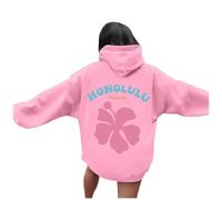 Meine Bestellungen Pullover Damen Lang Damen Pullover Lang Friends Pullover Pullover Weihnachtsmotiv Pullover Braun Damen Hoodie Decke Lang (Rosa, 3XL)