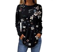 Meine Bestellungen T-Shirt Damen Bluse Kurzarm Damen Shirt Weiß Damen Rundhals Long Sleeve Oversized Sweatshirt Blumen Bedruckt Oberteile Leichte Sportshirt Herbst Langarmshirt Jeansbluse Damen Xxl