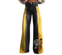 Meine Letzte Rechnung Einsehen Outlet Shop Jeans Damen High Waist Weites Bein Hose Große Größen Stretch Baggy Mom Jeans Wide Leg Frauen Sommer Bequem Sommerhose Freizeithose Deals of The Day