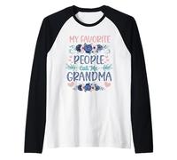 Meine Lieblingsleute nennen Mich Grandma Cute Floral Mother's Day Raglan