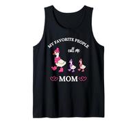 Meine Lieblingsleute nennen Mich Mama Cute Duck Family Muttertag Tank Top