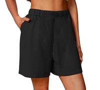 Meine Monatsabrechnung Sehen Leinenhose Shorts Damen High Waist Frauen Casual Solide Hohe Taille Baumwolle Leinen Elastische Taille Softshell Hose Größe 48 Monatsabrechnungen Anzeigen