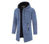 meiodtion Winterjacke Herren Strickjacke Cardigan Feinstrick Sweatjacke mit Reißverschluss Lange/Kurze Gestrickt Freizeitjacke Bequeme Leichte Wintermantel Regular Fit Pullover Klassisch Sportjacke