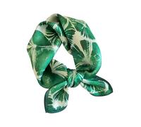 MEISEE Schal aus 100 % Maulbeerseide, klein, quadratisch, 53,3 x 53,3 cm, atmungsaktiv, leicht, für Damen, in Geschenkverpackung, 23 - Grün, Small