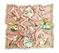 MEISEE Schal aus 100 % reiner Maulbeerseide, 109,2 x 109,2 cm, groß, quadratisch, leicht, Kopftuch, für Damen, mit Geschenkverpackung, Klassischer rosa Edelstein, 109 cm