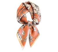 MEISEE Schal aus 100 % reiner Maulbeerseide, quadratisch, 68,6 x 68,6 cm, Kopftuch für Damen, in Geschenkverpackung (23 rosa Blumen), 23 rosa Blumen