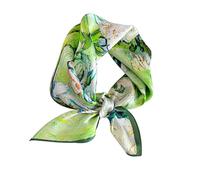 MEISEE Schals aus 100 % Maulbeerseide, kleiner quadratischer Schal, 53,3 x 53,3 cm, Halstuch, atmungsaktiv, leicht, f r Damen, als Geschenk verpa