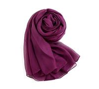 MEISHINE® 180 * 110cm Damen Elegant Seidenschal - Frauen Pashmina aus 100% Reiner Seide (Lila)