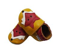 Mejale Krabbelschuhe Baby Lauflernschuhe Mädchen Jungen Hausschuhe Baby Schuhe Babyschuhe Weicher Leder mit Wildledersohlen Lederschuhe Kleinkind,0-6 Monate, Braun