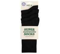 MELA 4er-Pack Bio-Socken 'Ripped', schwarz, Gr. 35/38