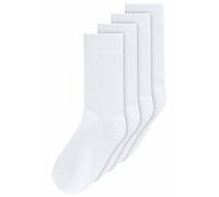 Gerippte Socken 4er Pack | von MELA | Fairtrade & GOTS zertifiziert WEISS 43-46