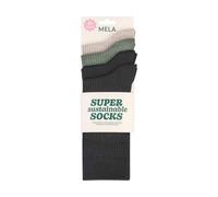 MELA 4er-Pack Bio-Socken 'Ripped', mix natural dark, Gr. 35/38