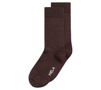 MELA Basic Socken 2 Paare aus 100% Bio-Baumwolle DUNKELBRAUN 43-46
