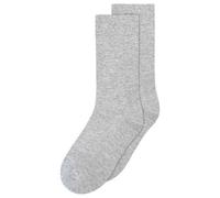MELA Basic Socken 2 Paare aus 100% Bio-Baumwolle GRAU-MELANGE 35-38