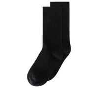 MELA Basic Socken 2 Paare aus 100% Bio-Baumwolle SCHWARZ 35-38