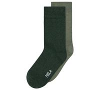 MELA Basic Socken 2er-Pack aus Biobaumwoll-Mix grün L (43-46)