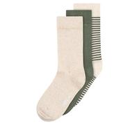 MELA Basic Socken 3 Paare aus 100% Bio-Baumwolle CREAM MELANGE,THYMIAN,THYMIAN GESTREIFT 39-42