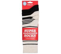 MELA Basic Socken im 5er-Pack aus Biobaumwoll-Mix black stripes mix (mehrfarbig) L (43-46)