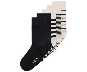MELA Basic Socken im 5er-Pack aus Biobaumwoll-Mix black stripes mix (mehrfarbig) S (35-38)