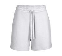 MELA Bio-Damen-French-Terry-Short 'AARANY' mit Kordelzugbund, grau melange, Gr. S