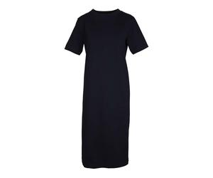 MELA Bio-Damen-Kleid 'LATIKA' mit Beinschlitz aus Jersey, black, Gr. L