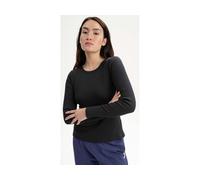 MELA Bio-Damen-Langarmshirt 'MEHAR' mit Rundhalsausschnitt, schwarz, Gr. L