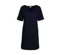MELA Bio-Damen-Midi-Kleid 'JANITRA' mit V-Ausschnitt, navy, Gr. M