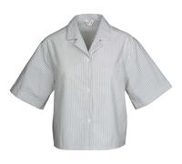 MELA Bio-Damen-Pyjamahemd 'HANSIKA' aus Perkal, thymian/naturweiß, Gr. L