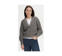 MELA Bio-Damen-Rippstrick-Cardigan 'BHUMA' mit Raglan-Ärmel, bear melange, Gr. M
