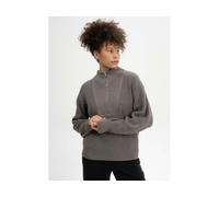 MELA Bio-Damen-Rippstrick Troyer 'KIMAYA' mit Stehkragen, bear melange, Gr. M