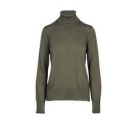 MELA Bio-Damen-Rollkragenpullover "MAYURA" aus Feinstrick, grün melange, Gr. S