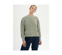 MELA Bio-Damen-Strickpullover 'ADAH' mit Rundhalsausschnitt, green clay, Gr. M