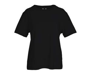 MELA Bio-Damen-T-Shirt 'KHIRA' mit Rundhalsausschnitt, schwarz, Gr. S