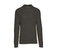 MELA Bio-Herren-Strickpullover 'RAVI' mit Rundhalsausschnitt, grün melange, Gr. XL