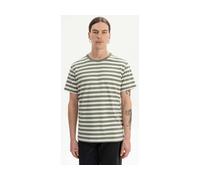 MELA Bio-Herren-T-Shirt 'SADHIL' mit Feinripp-Rundhalsausschnitt, thymian gestreift, Gr. L