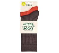 Gerippte Socken 2er Pack | von MELA | Fairtrade & GOTS zertifiziert ORANGE BRICK,DUNKELBRAUN 35-38
