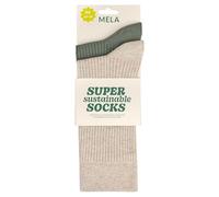 Gerippte Socken 2er Pack | von MELA | Fairtrade & GOTS zertifiziert THYMIAN,BIRKE MELANGE 35-38