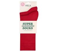 MELA - Gerippte Socken 2er Pack | Nachhaltig mit Fairtrade Cotton, GOTS & Grüner Knopf Zertifizierung (DE/NL/SE/PL, Numerisch, 35, 38, Regular, Regular, granatapfel)
