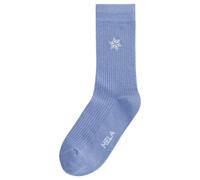 MELA Gerippte Socken Stickerei 1 Paar aus 100% Bio-Baumwolle FORGETMENOT / SNOWFLAKE 35-38