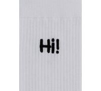 MELA Gerippte Socken Stickerei 1 Paar aus 100% Bio-Baumwolle WEISS / HI 39-42